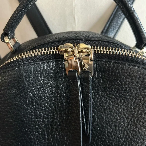 Black Kate Spade New York Pebbled Leather Polly Medium Backpack - Picture 4 of 5